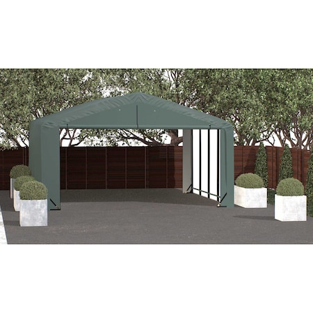 Shelterlogic ShelterTube Wind and Snow-Load Rated Garage, 20x23x10 Green SQAADD0104C02002310